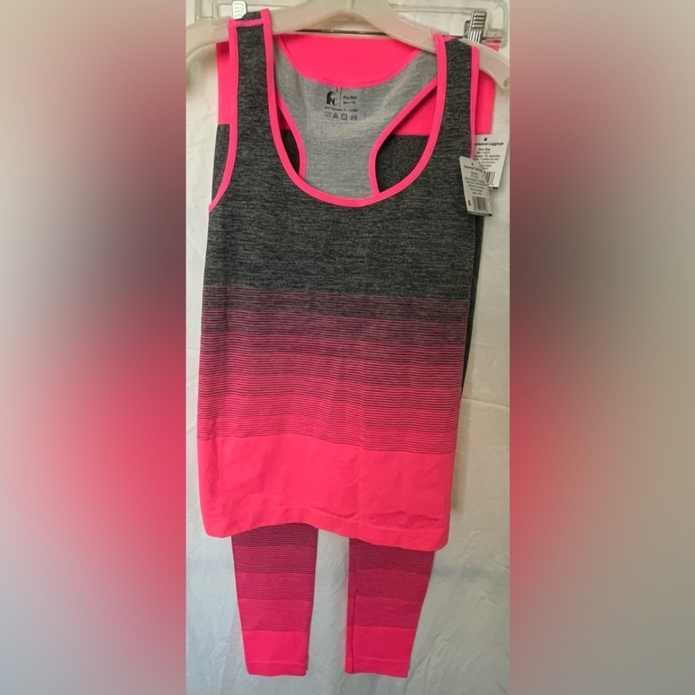 Active Performance Workout Leggings And Matching Tank Set NWT